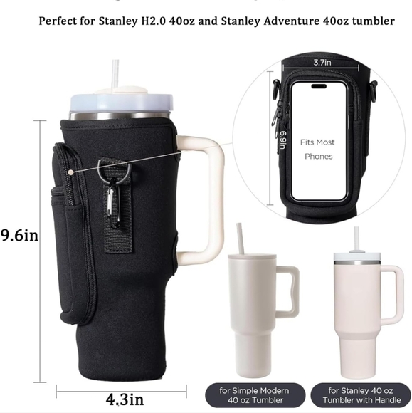 Water Bottle Holder with Strap for Stanley Cup Accessories 40 oz Water B… - Picture 1 of 8